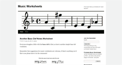Desktop Screenshot of musicworksheets.net